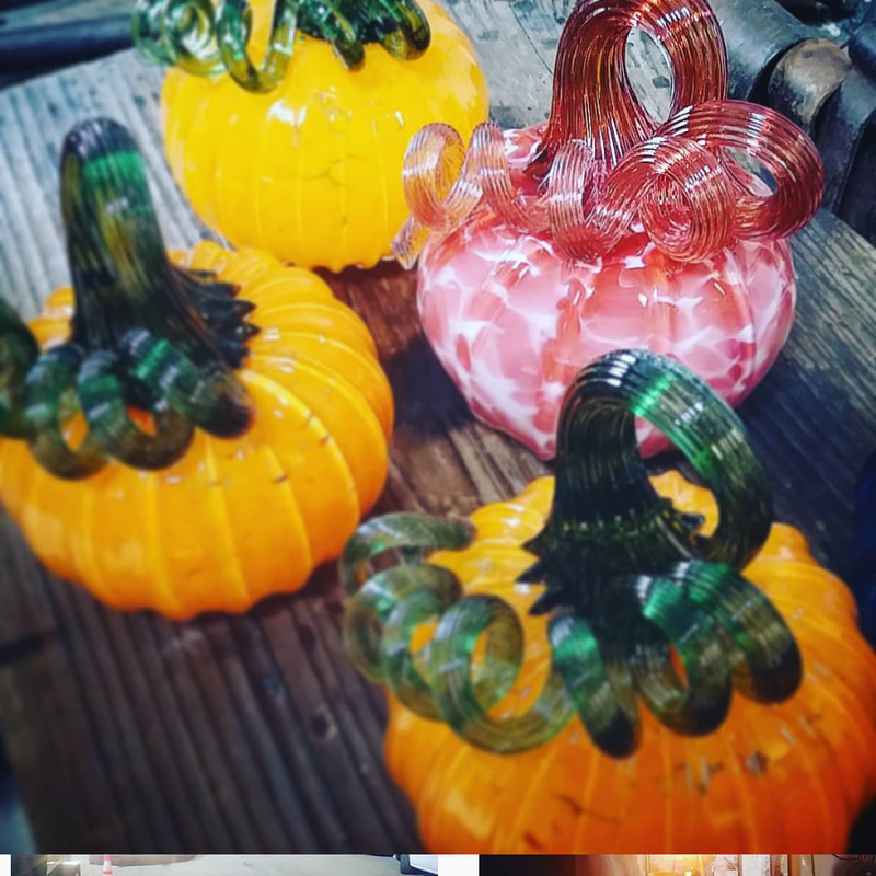 glass pumpkins